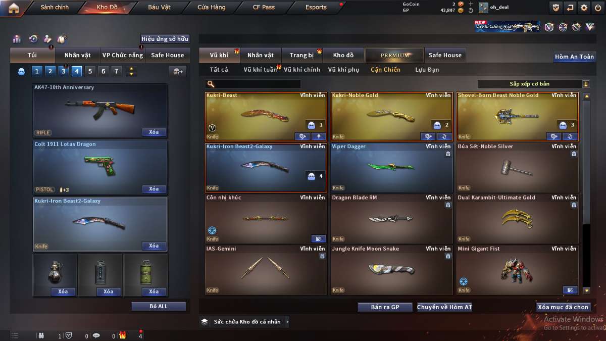 shop acc cf uy tin gia re